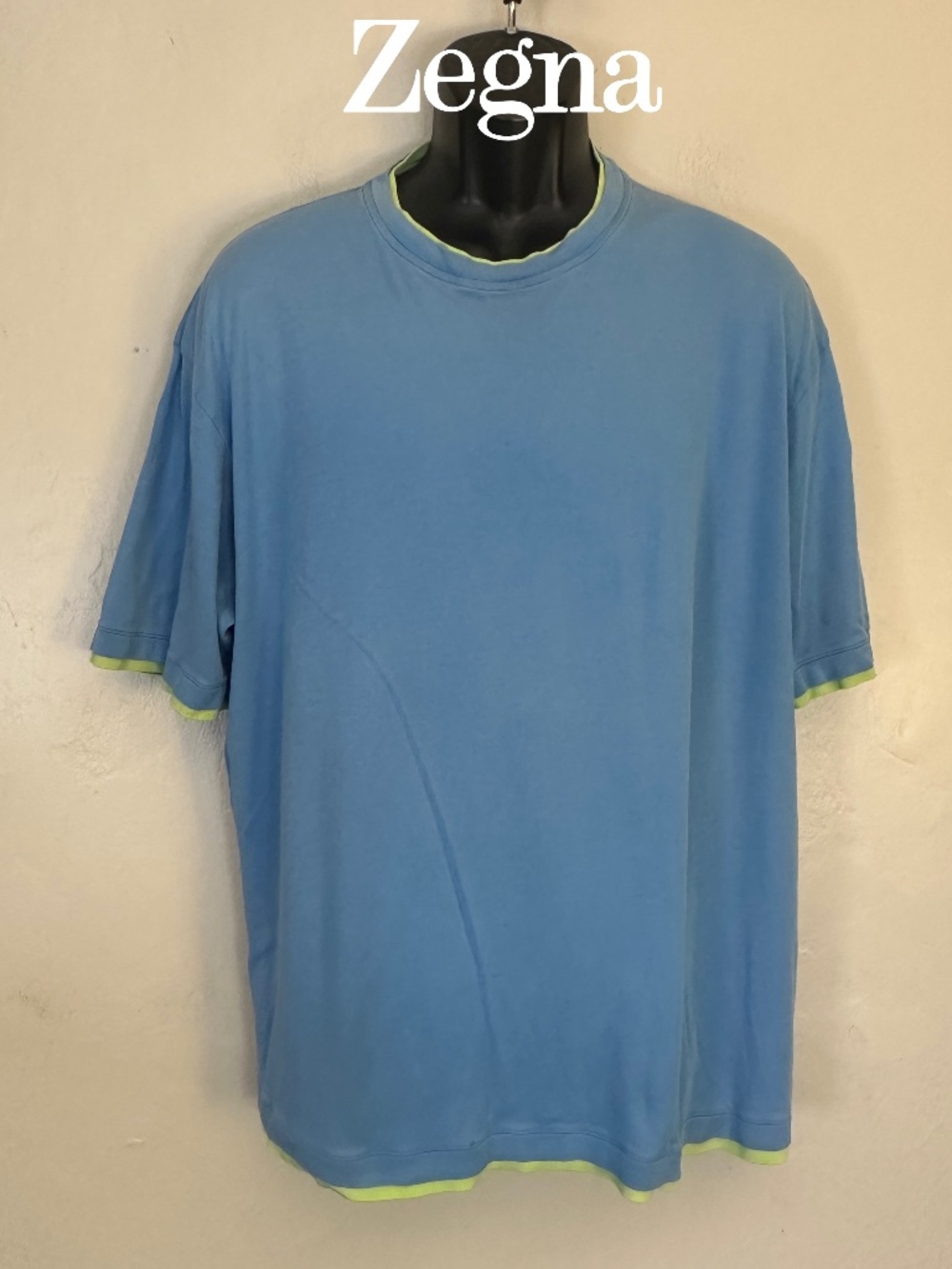 Zegna Sport T Shirt 25" armpit to armpit no size tag 100% cotton Gently worn